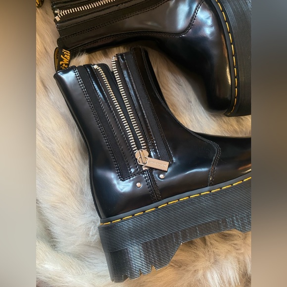 Dr. Martens 2976 Max leather platform Chelsea boots chunky lug sole goth punk 🦇 - Picture 6 of 12